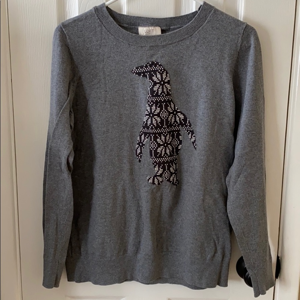 LOFT Penguin Sweater Size Medium